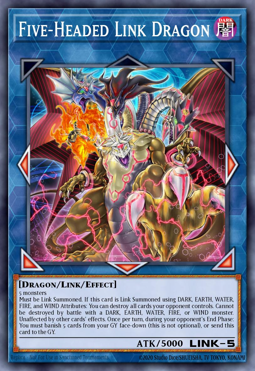 Five-Headed Link Dragon Card Artwork