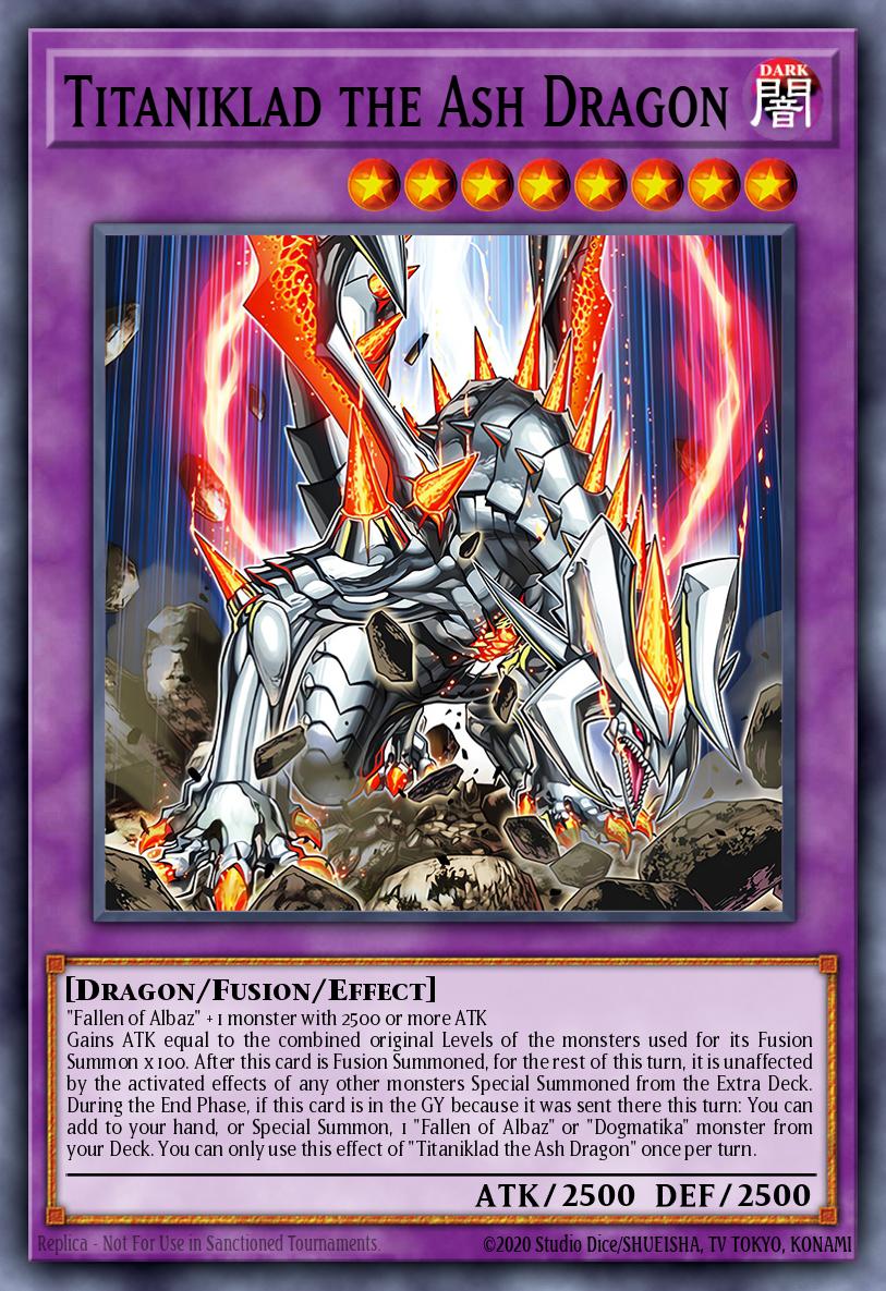 Titaniklad the Ash Dragon Card Artwork