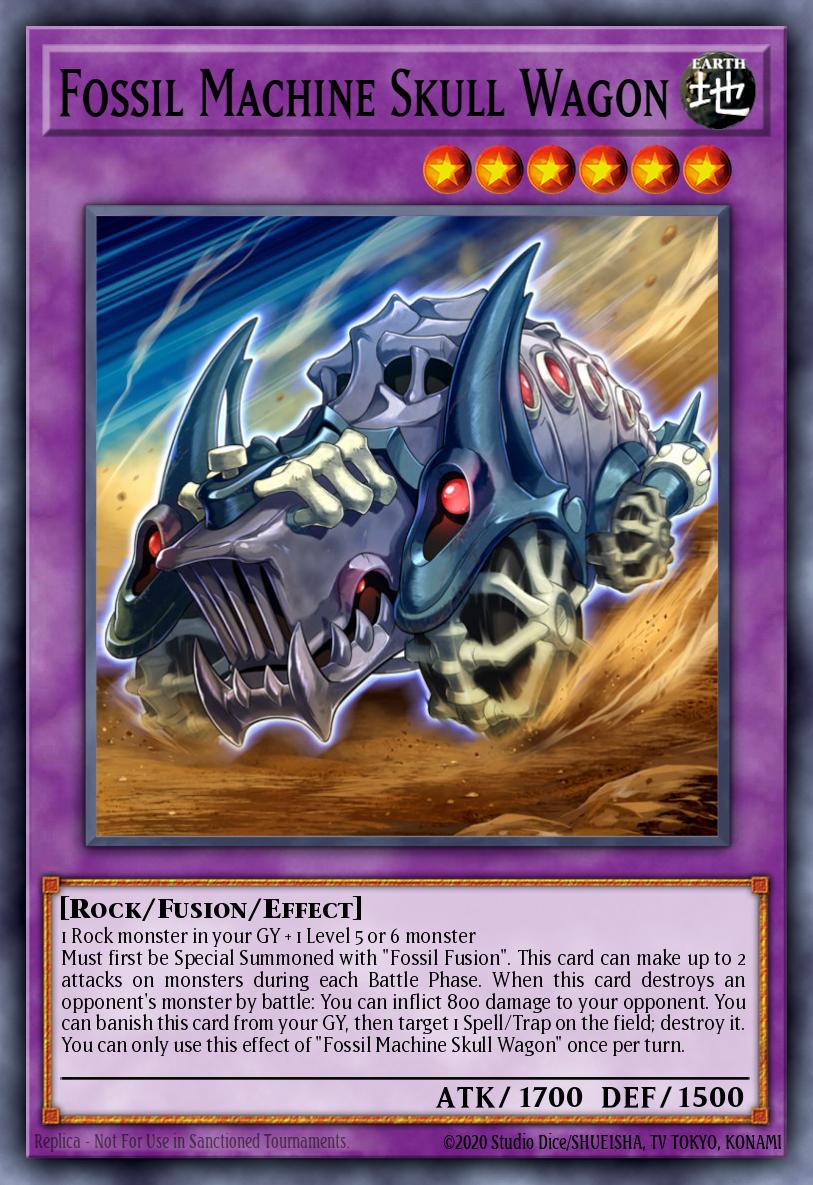 Fossil Machine Skull Wagon Card Artwork